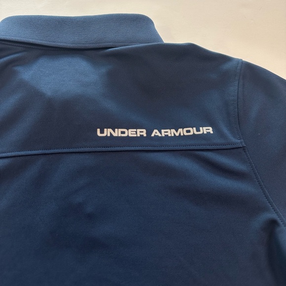 Under Armour Performance Polo Shirt Navy Youth Boys Size Medium - Picture 6 of 8